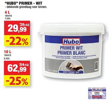Promoties Hubo primer - wit - Huismerk - Hubo  - Geldig van 08/02/2023 tot 19/02/2023 bij Hubo