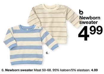 Promoties Newborn sweater - Huismerk - Zeeman  - Geldig van 15/01/2023 tot 30/06/2023 bij Zeeman