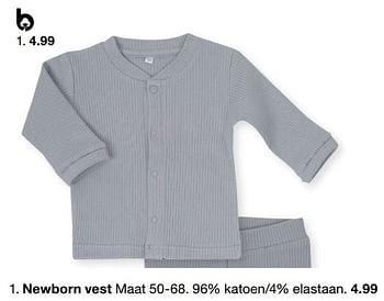 Promotions Newborn vest - Produit maison - Zeeman  - Valide de 15/01/2023 à 30/06/2023 chez Zeeman
