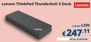 Promoties Lenovo thinkpad thunderbolt 3 dock - Lenovo - Geldig van 01/02/2023 tot 28/02/2023 bij Compudeals