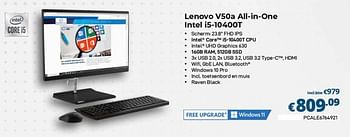 Promoties Lenovo v50a all-in-one intel i5-10400t - Lenovo - Geldig van 01/02/2023 tot 28/02/2023 bij Compudeals