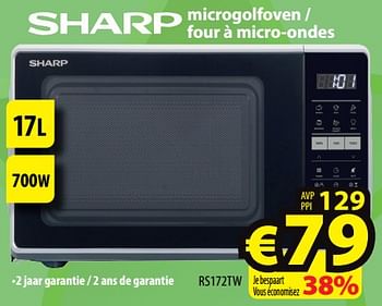 Promoties Sharp microgolfoven - four à micro-ondes rs172tw - Sharp - Geldig van 08/02/2023 tot 15/02/2023 bij ElectroStock