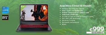 Promoties Acer nitro 5 intel i5-11400h - Acer - Geldig van 01/02/2023 tot 28/02/2023 bij Compudeals