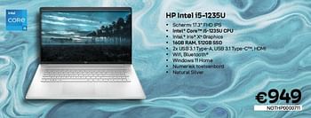 Promoties Hp intel i5-1235u - HP - Geldig van 01/02/2023 tot 28/02/2023 bij Compudeals