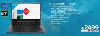 Promoties Hp omen intel i7-11800h - HP - Geldig van 01/02/2023 tot 28/02/2023 bij Compudeals