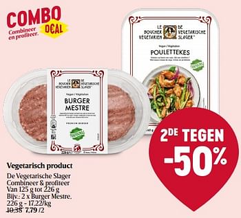 Promoties Burger mestre - De Vegetarische Slager - Geldig van 09/02/2023 tot 15/02/2023 bij Delhaize