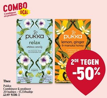 Promoties Thee pukka - Pukka - Geldig van 09/02/2023 tot 15/02/2023 bij Delhaize