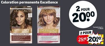 Promotions Coloration permanente excellence blond - L'Oreal Paris - Valide de 07/02/2023 à 12/02/2023 chez Kruidvat