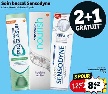 Promotions Dentifrice daily protection proglasur - Sensodyne - Valide de 07/02/2023 à 12/02/2023 chez Kruidvat