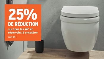 Promotions 25% de réduction sur tous les wc et réservoirs à encastrer - Produit maison - Gamma - Valide de 06/02/2023 à 07/03/2023 chez Gamma