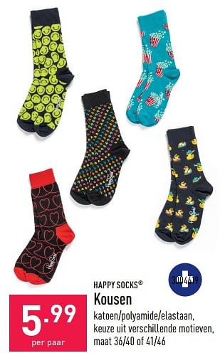 Promoties Kousen - Happy Socks - Geldig van 18/02/2023 tot 24/02/2023 bij Aldi