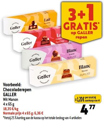 Promoties Chocoladerepen galler - Galler - Geldig van 08/02/2023 tot 14/02/2023 bij Smatch