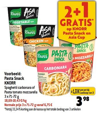 Promoties Pasta snack knorr - Knorr - Geldig van 08/02/2023 tot 14/02/2023 bij Smatch