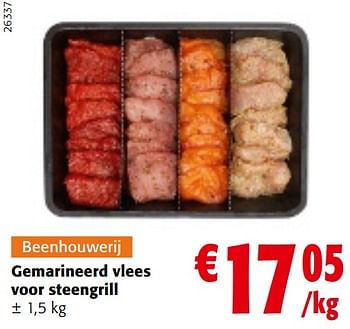 Promoties Gemarineerd vlees voor steengrill - Huismerk - Colruyt - Geldig van 08/02/2023 tot 21/02/2023 bij Colruyt