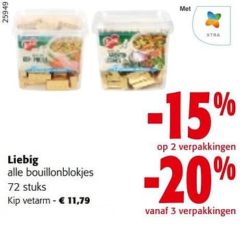 Promoties Liebig bouillonblokjes kip vetarm - Liebig - Geldig van 08/02/2023 tot 21/02/2023 bij Colruyt