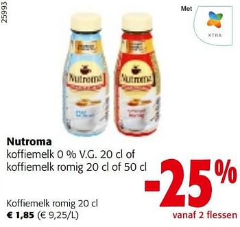 Promoties Nutroma koffiemelk romig - Nutroma - Geldig van 08/02/2023 tot 21/02/2023 bij Colruyt