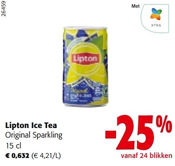 Promoties Lipton ice tea original sparkling - Lipton - Geldig van 08/02/2023 tot 21/02/2023 bij Colruyt