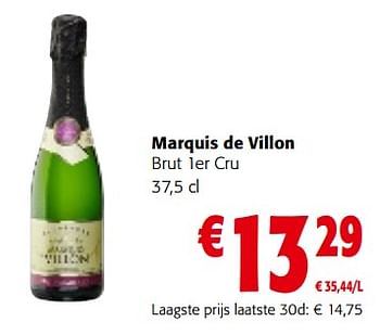Promoties Marquis de villon brut 1er cru - Marquis De Villon - Geldig van 08/02/2023 tot 21/02/2023 bij Colruyt