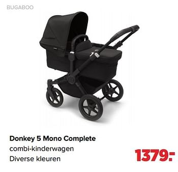 Promoties Bugaboo donkey 5 mono complete combi-kinderwagen - Bugaboo - Geldig van 06/02/2023 tot 04/03/2023 bij Baby-Dump