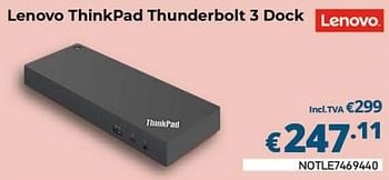 Promotions Lenovo thinkpad thunderbolt 3 dock - Lenovo - Valide de 01/02/2023 à 28/02/2023 chez Compudeals