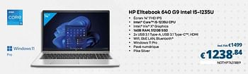 Promotions Hp elitebook 640 g9 intel i5-1235u - HP - Valide de 01/02/2023 à 28/02/2023 chez Compudeals