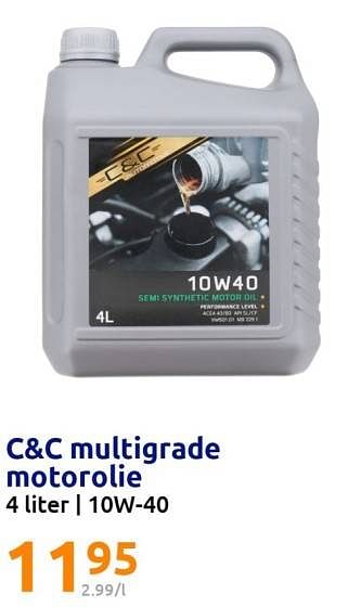 Promoties C+c multigrade motorolie - C&C - Geldig van 08/02/2023 tot 14/02/2023 bij Action