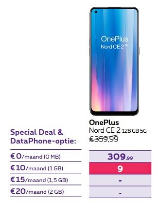 Promoties Oneplus nord ce 2 128 gb 5g - OnePlus - Geldig van 01/02/2023 tot 01/05/2023 bij Proximus