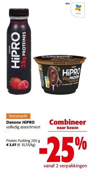 Promoties Danone hipro protein pudding - Danone - Geldig van 08/02/2023 tot 21/02/2023 bij Colruyt