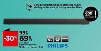 Promotions Barre de son 2.0 philips tab5105-12 - Philips - Valide de 07/02/2023 à 06/03/2023 chez But
