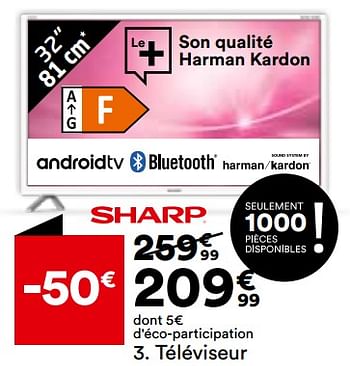 Promotions Téléviseur sharp 32bi2eaw - Sharp - Valide de 07/02/2023 à 06/03/2023 chez But