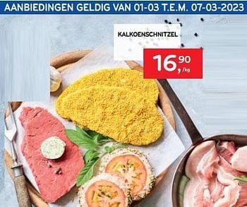 Promoties Kalkoenschnitzel - Huismerk - Alvo - Geldig van 01/03/2023 tot 07/03/2023 bij Alvo