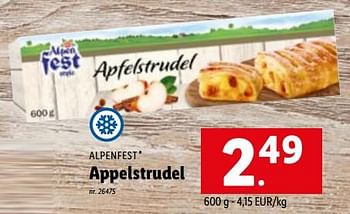 Promoties Appelstrudel - Alpen Fest - Geldig van 20/02/2023 tot 25/02/2023 bij Lidl