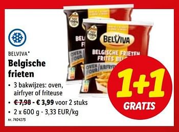 Promoties Belgische frieten - Belviva - Geldig van 20/02/2023 tot 25/02/2023 bij Lidl