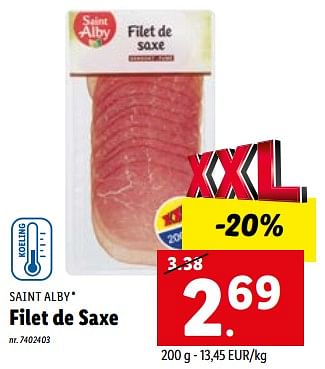 Promoties Filet de saxe - Saint Alby - Geldig van 20/02/2023 tot 25/02/2023 bij Lidl