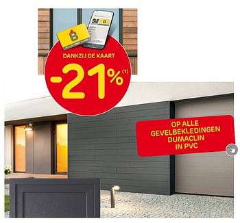Promoties -21% op alle gevelbekledingen dumaclin in pvc - Huismerk - Brico - Geldig van 15/02/2023 tot 27/02/2023 bij Brico
