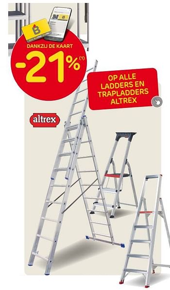 Promoties -21% op alle ladders en trapladders altrex - Altrex - Geldig van 15/02/2023 tot 27/02/2023 bij Brico