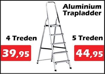 Promoties Aluminium trapladder 4 treden - Huismerk - Itek - Geldig van 02/02/2023 tot 26/02/2023 bij Itek