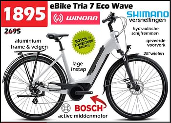 Promoties Ebike tria 7 eco wave - Winora - Geldig van 02/02/2023 tot 26/02/2023 bij Itek