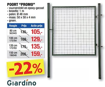 Promoties Poort promo - Giardino - Geldig van 15/02/2023 tot 19/02/2023 bij Hubo