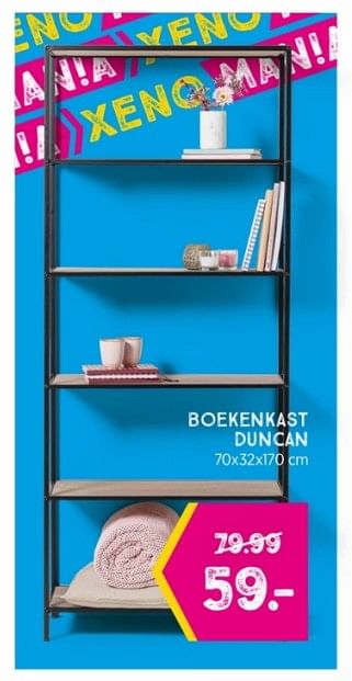 Promoties Boekenkast duncan - Huismerk - Xenos - Geldig van 13/02/2023 tot 26/02/2023 bij Xenos