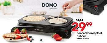Promoties Domo elektro pannenkoekenplaat dubbel - Domo elektro - Geldig van 14/02/2023 tot 20/02/2023 bij yess!