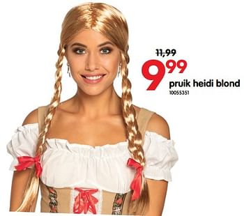 Promoties Pruik heidi blond - Huismerk - Yess - Geldig van 14/02/2023 tot 20/02/2023 bij yess!