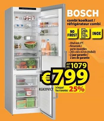 Promoties Bosch combi koelkast - réfrigérateur combi kgn39vict - Bosch - Geldig van 15/02/2023 tot 22/02/2023 bij ElectroStock