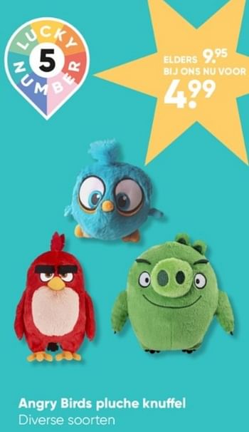 Promoties Angry birds pluche knuffel - Angry Birds - Geldig van 13/02/2023 tot 26/02/2023 bij Big Bazar