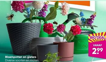 Promoties Bloempotten en gieters - Huismerk - Big Bazar - Geldig van 13/02/2023 tot 26/02/2023 bij Big Bazar