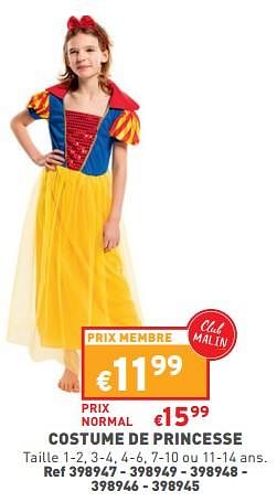 Promotions Costume de princesse - Produit maison - Trafic  - Valide de 15/02/2023 à 20/02/2023 chez Trafic