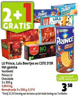 Promoties Prince lu chocolade - Lu - Geldig van 15/02/2023 tot 21/02/2023 bij Smatch