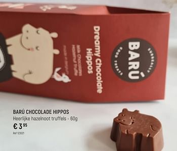 Promoties Barú chocolade hippos - Baru - Geldig van 14/02/2023 tot 05/03/2023 bij Freetime