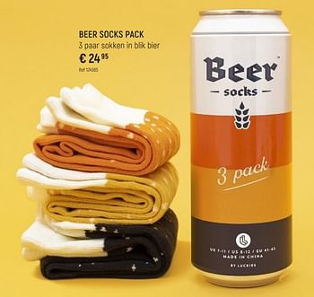 Promoties Beer socks pack - Huismerk - Free Time - Geldig van 14/02/2023 tot 05/03/2023 bij Freetime