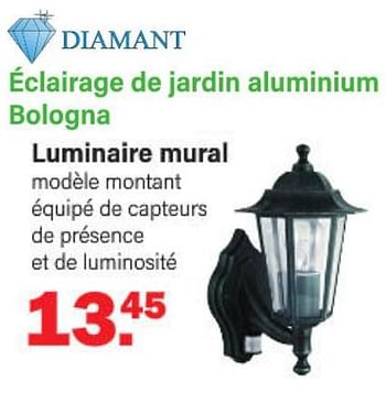 Promotions Éclairage de jardin aluminium bologna luminaire mural - Diamant - Valide de 30/01/2023 à 18/02/2023 chez Van Cranenbroek